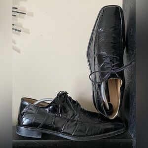 Stacy Adams Black Snake & Leather Dress Shoes